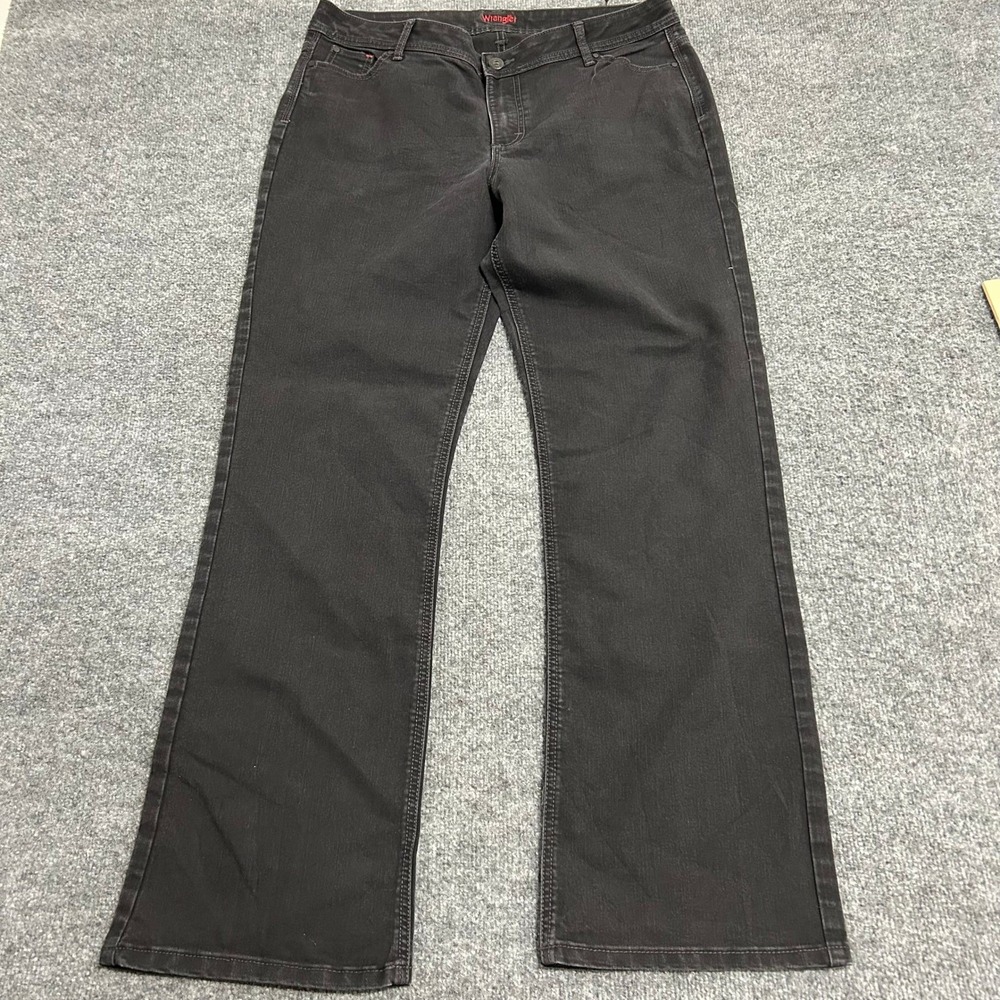 Wrangler Jeans Womens Size 16L Black Bootcut Stretch Denim Casual Classic Long